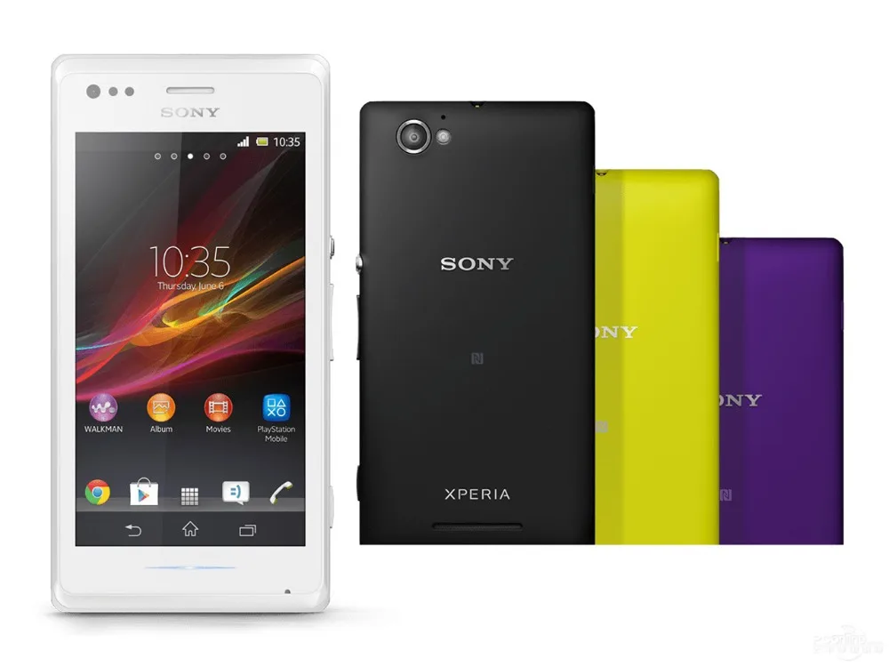 sony Xperia M C1905 разблокирован 1 ГБ ОЗУ 4 Гб ПЗУ 4," Android двухъядерный 5 Мп камера смартфон wifi 720P 3g мобильный телефон