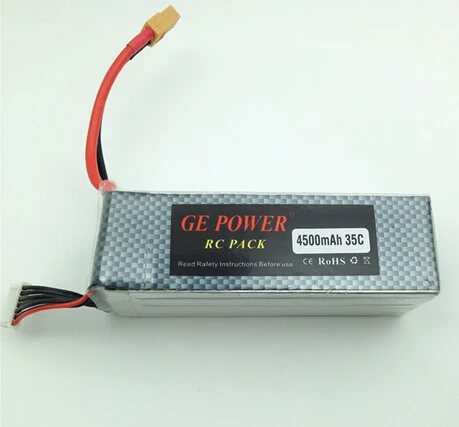 LiPo Battery GE POWER 22.2V 6S 4500MAH 35C rc helicopter car boat quadcopter remote control toys Li-Polymer battery | Игрушки и хобби