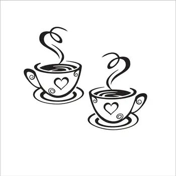 

LESUPERAY Trebdy Beautiful Design Wall Decals Kitchen Restaurant Cafe Tea Wall Art Stickers Wallpapers
