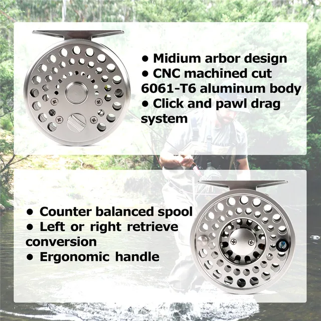 Maximumcatch MAXCATCH 2/3/4WT New Clicker and Pawl Trout Fly Fishing Reel  CNC Machined Aluminum Classic Trout Fly Reel - AliExpress