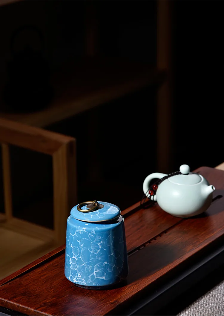 Высококачественные керамические банки для чая для домашнего декора, Сушеные Орехи, герметичный резервуар для хранения чайника, баночки для Хранения Сахара Caddy, многоцветная керамическая банка для меда