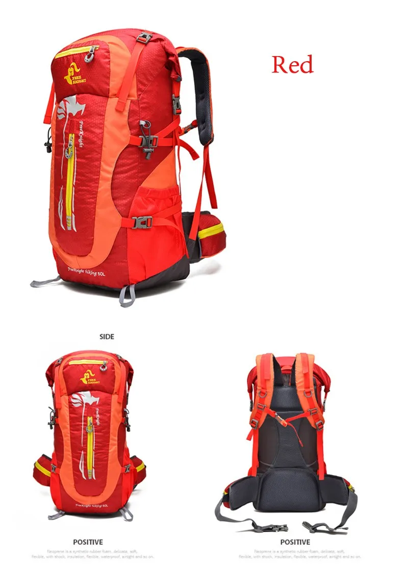 Free Knight 50L Sport Bags Hiking Backpack Waterproof Nylon Women Men Big Capacity Outdoor Mountaineering Travel Backpacks Bag