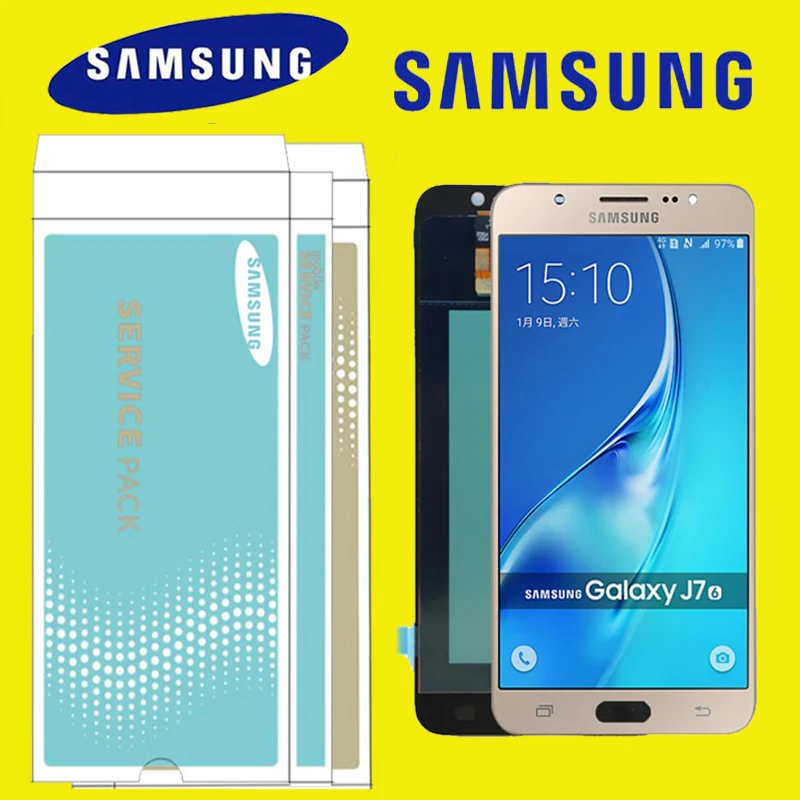 

5.5'' AMOLED ORIGINAL LCD for SAMSUNG Galaxy J7 2016 J710 J710F LCD Display Touch Screen For SAMSUNG J7 2016 with SERVICE PACK