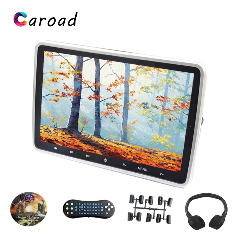 Caroad 10 1 дюймовый автомобильный монитор на подголовник DVD видеоплеер 1024x600 TFT ЖК