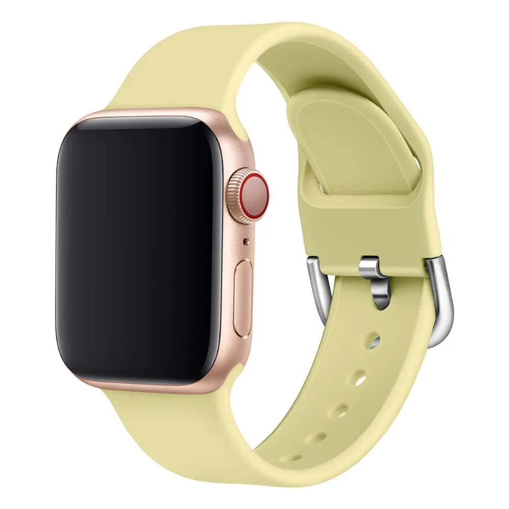 Силиконовый ремешок для apple watch 5 для apple watch band apple watch 4 band 40 мм 44 мм iwatch 42 мм 38 мм аксессуары для часов браслет