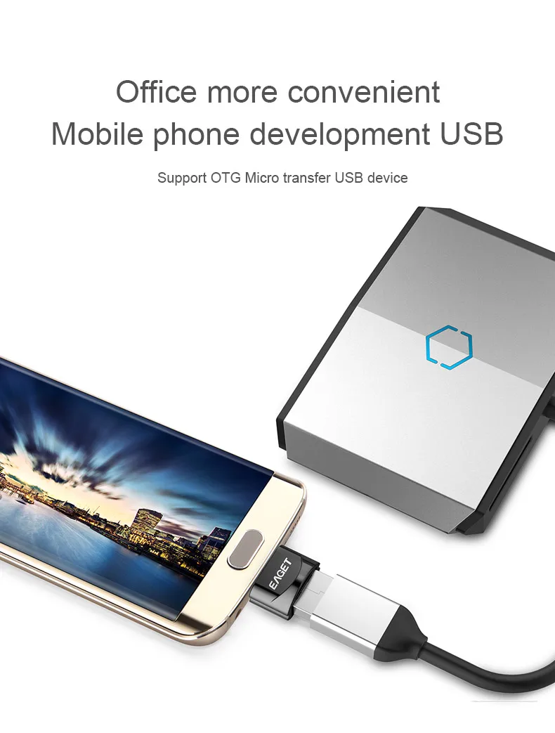 EAGET EZ02-M интерфейс микро адаптер OTG функция превращается в телефон USB флэш-накопитель адаптеры для мобильных телефонов