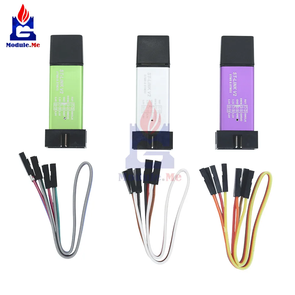 

1Set ST LINK Stlink ST-Link V2 Mini STM8 STM32 Simulator Download Programmer Programming With Cover DuPont Cable