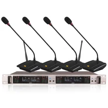 Professional Wireless Microphone System 406GT 4-Channel UHF Dynamic Professional 4 Headphones Collar Line Conference цена Professional Wireless Microphone System 406GT 4-Channel UHF Dynamic Professional 4 Headphones Collar Line Conference цены онлайн