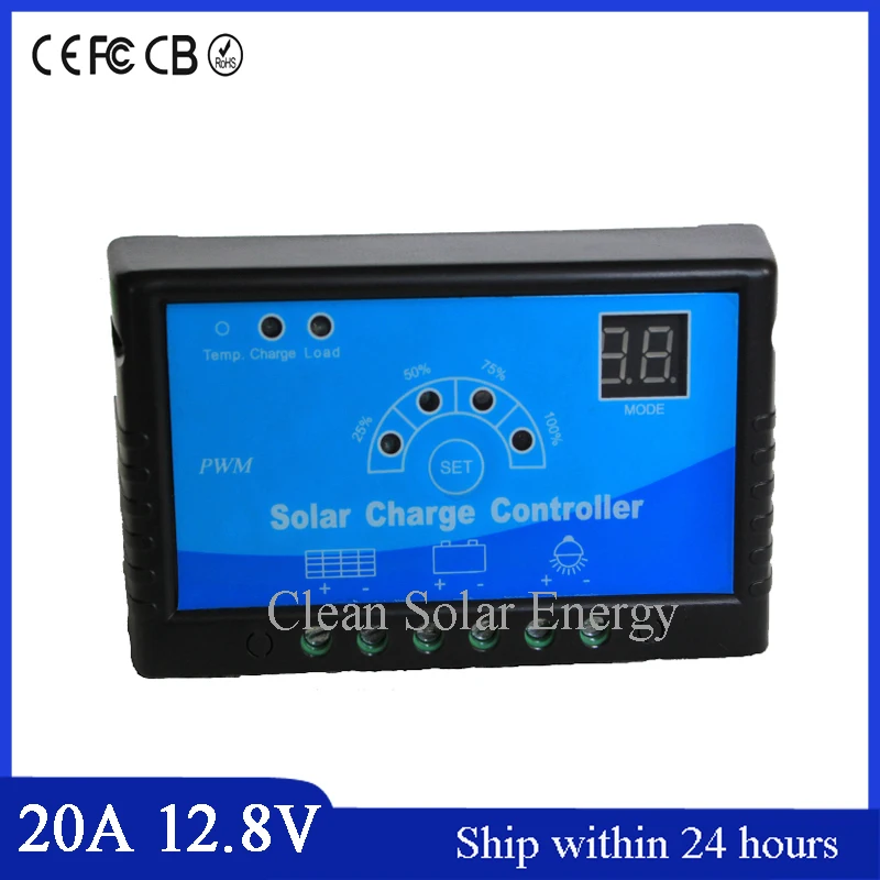

Low Price 12.8 V 20A Smart Solar Charge Controller in Solar PV System for Lithium Battery,Wireless Communication Alarm System