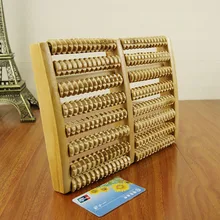 New 8 rows of Wood Roller Foot Massager Stress Relief Heath Therapy Relax Massage for Stress Fitness Health Gift Wood Crafts