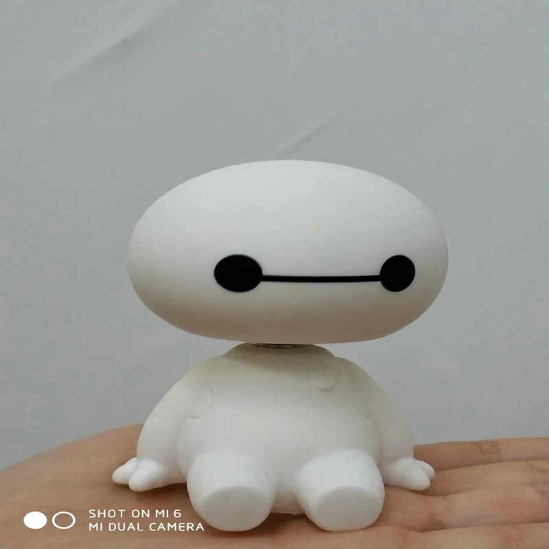 Автомобильный орнамент Симпатичный робот с вибрирующей головкой Baymax кукла