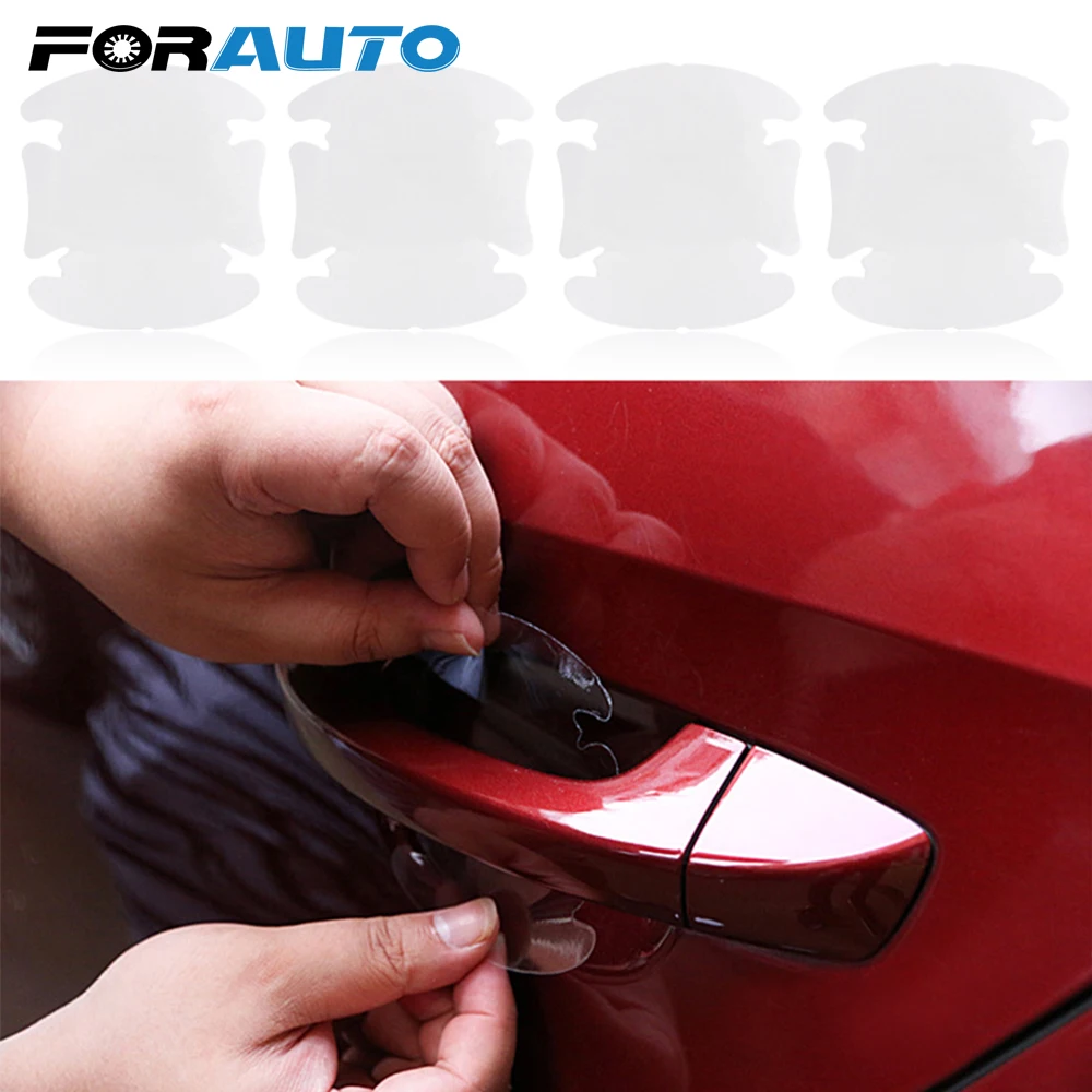 

4 Pcs/Set Car-styling Car Sticker Car Protector Films Car Handle Scratches Protector Door Handle Protection Film Stickers