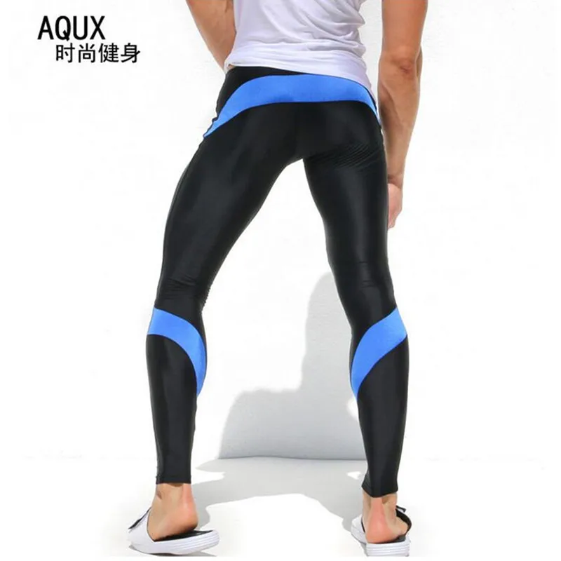 Мужские Компрессионные спортивные штаны для бега, специально разработанные мужские шаровары из полиэстера, спортивные штаны - Цвет: Sapphire