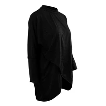 Women’s New Spring Autumn Casual O-Neck Clothing Fashion Style Loose Long Sleeves Solid Fross Cross Asymmetrical Hem Pull