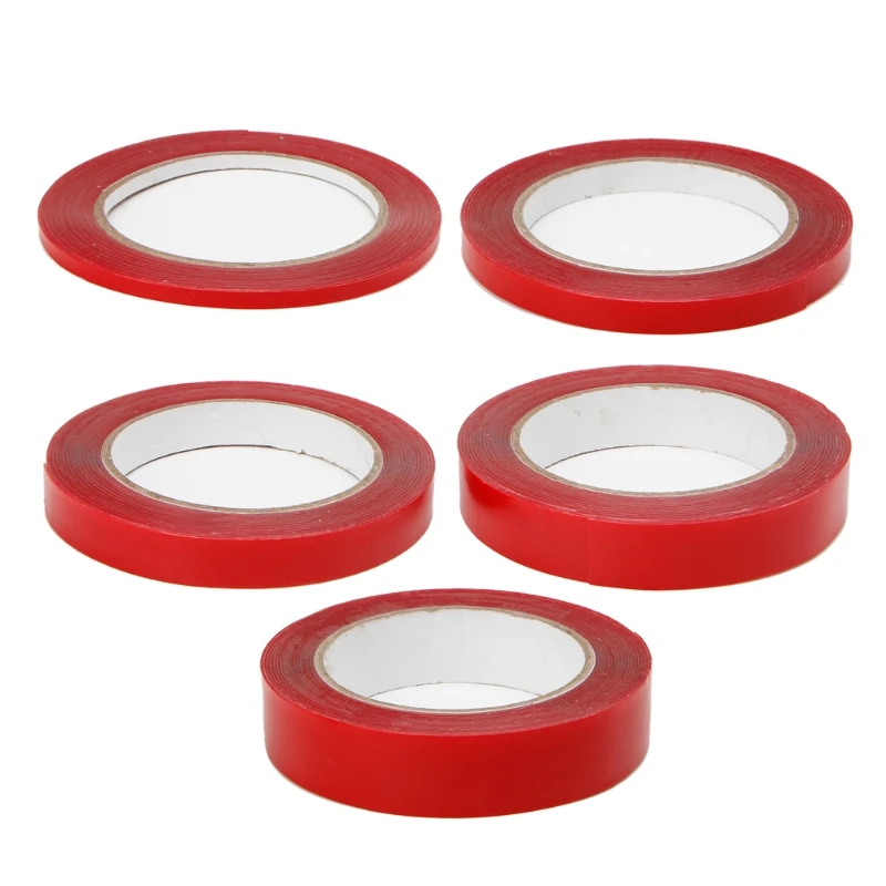 

5M Clear Double Sided Adhesive Tape PET Red Film Servo Tape for Phone LCD Screen Aging resistance shear resistance