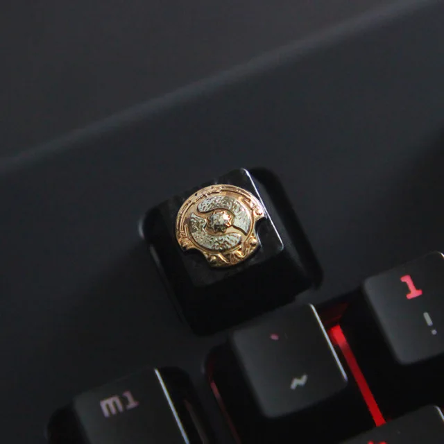 Заказной тисненый цинковый сплав keycap Для Игры Механическая клавиатура, высококачественный уникальный DIY для F - Цвет: Dota2 Winner