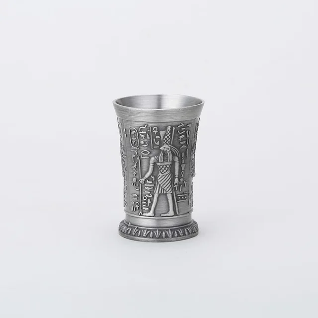 Ancient Egypt Metal Shot Glass 3 Pcs/Lot Bar Home Cocktail Liquor