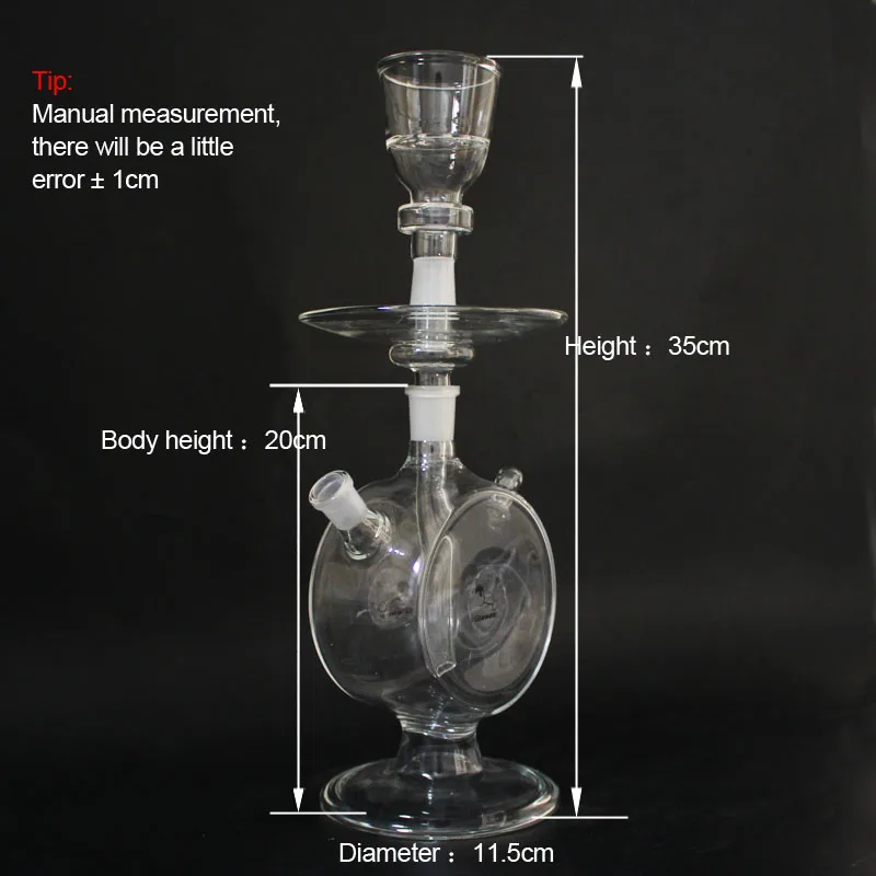 Glawaer Новое поступление часы Стиль высокое боросиликатное стекло hookahs набор