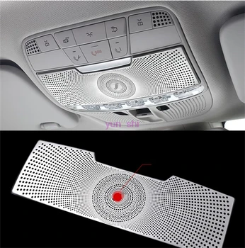 

AngelguoguoStainless Steel Car Reading Lamp Light Trim Decoration Cover For Mercedes Benz C class W205 GLC X205 C180L C200L etc