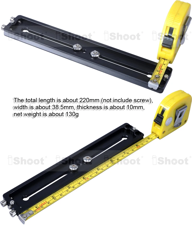 Ishoot Placa de Liberação Rápida de 22cm Mais Placa de 12cm qr para Câmera Tripé Cabeça de Bola-pode Moldar Placa de Liberação Rápida Vertical Universal - Image 3