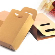 10*15.5*6 см 1000 шт./лот Горячая натурального kraft Бумага сумки, партия подарочная упаковка, cookie/Candy/Гайки сумка/DIY подарок ручку упаковочная коробка