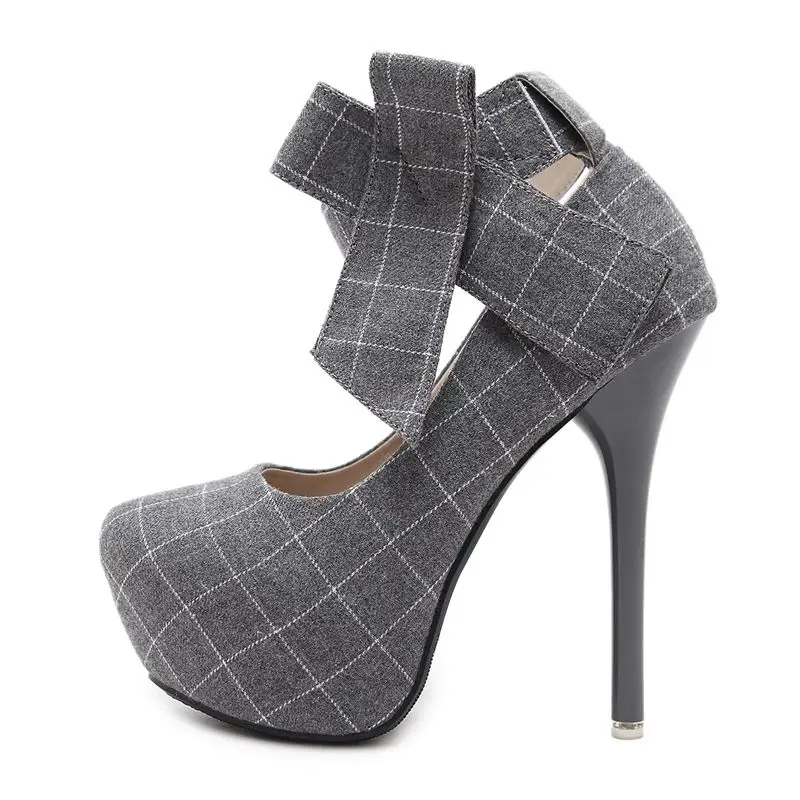 QianJiaoBaiHui Women Super High Heels Shoes Scottish plaid Colth Woman Pumps Sexy Bowtie Stiletto Party Club Shoes Women Heels QianJiaoBaiHui Women Super High Heels Shoes Scottish plaid Colth Woman Pumps Sexy Bowtie Stiletto Party Club Shoes Women Heels