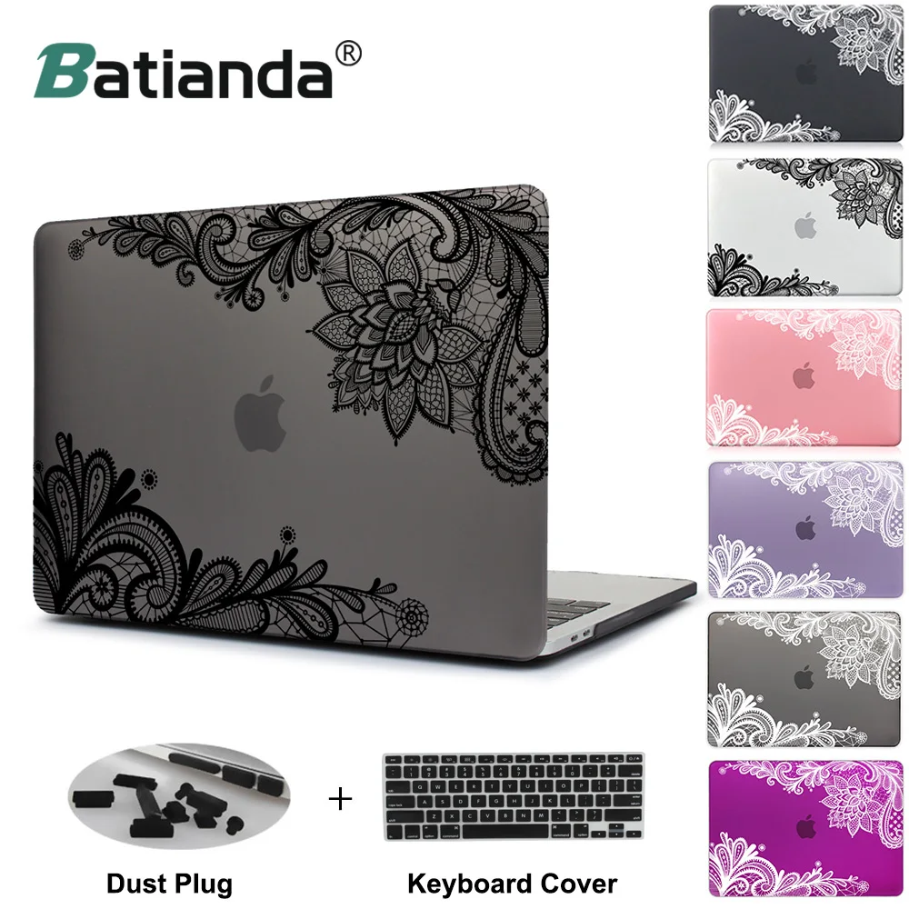 Милые кружевные Гольфы матовый чехол для ноутбука для нового Macbook Pro 13 15 Модель: A1706 a1707 A1708 W/уменьшение зума сенсорной панели Тетрадь крышка