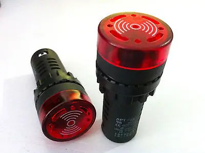 

Safe Alarm AC DC 12v 24v 36v 220Volts Mini Siren Buzzer Light Lamp