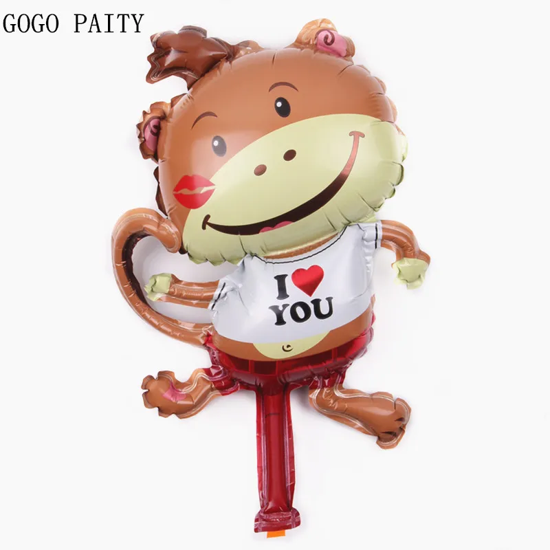 GOGO PAITY 1 шт. мини я люблю тебя обезьянка алюминиевые воздушные шары декорированные