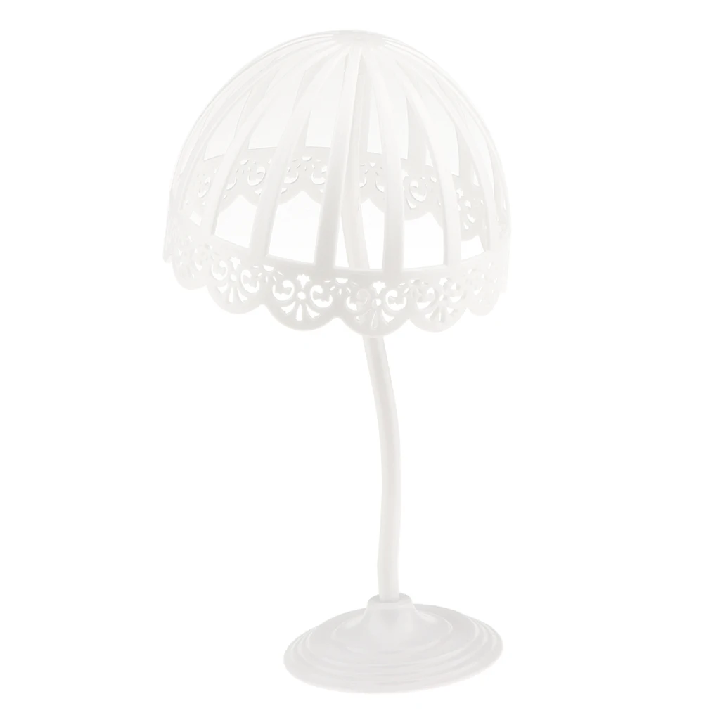 Plastic Hat Sports Cap Storage Drying Display Holder Hair Wigs Rack Stand White