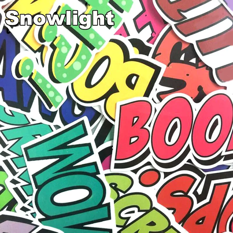 25PCS Letter Sticker Cartoon Sticker for Laptop Luggage Bike Car Styling Cool Stickers Toys Doodle PVC Toy Sticker For Kids