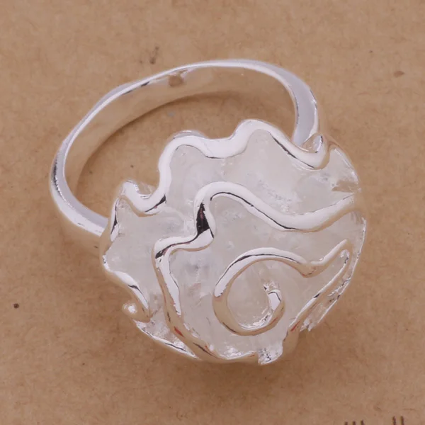 2016 Hot sale jewelry 925 Silver Plated Ring Charming Rose Wedding Rings For Women Size 6/7/8/9 PJ130 | Украшения и аксессуары