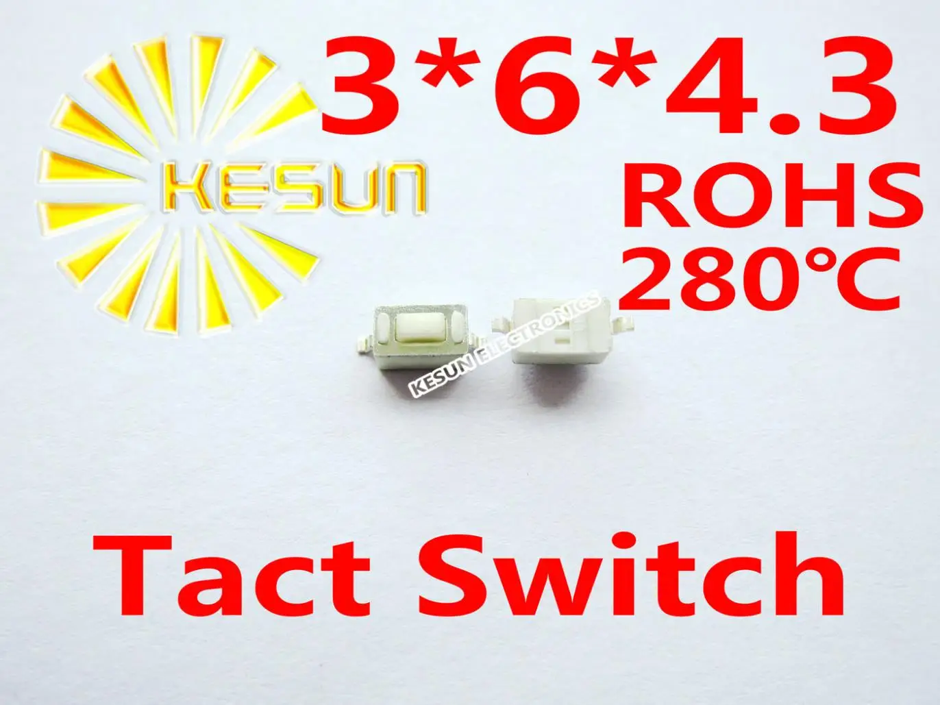 

FREE SHIPPING 1000PCS SMT 3X6X4.3MM Tactile Tact Push Button Micro Switch Momentary ROHS