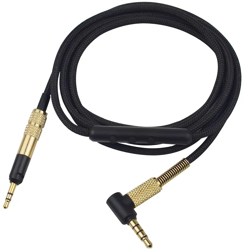 ABDO 2,5 мм аудио кабель для Sennheiser HD598 cs HD558 HD518 HD595 HD599 HD569 HD579 Audio-Technica ATH-M50x M40x M70x наушники - Цвет: With  MIC