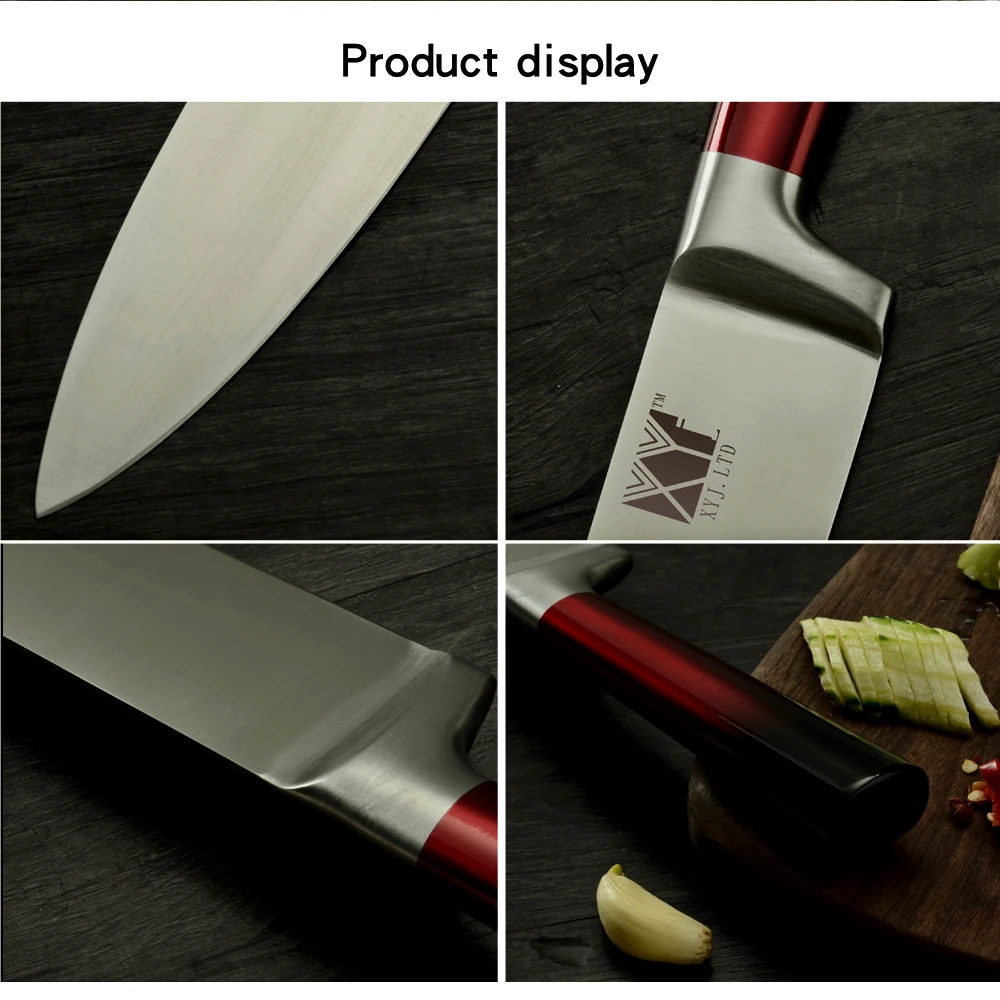 XYj нож ручной работы из нержавеющей стали, нож для нарезки фруктов, кухонный нож шеф-повара, Набор японских поварских кухонных инструментов, градиентная ручка