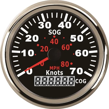

85mm GPS Speedometer IP67 Waterproof Gauge70Knots 80MPH Speed Meter for Car Truck Boat Yacht 12V 24V With Backlight Speed Sensor