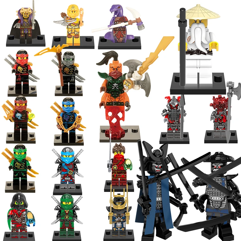 

Legoing Ninjago Ninja Heroes Kai Jay Cole Zane Nya Lloyd With Weapons Action Toy Figures Block Compatible Legoings Ninjagoes Set