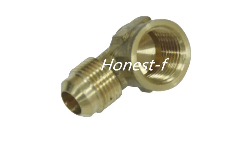 Латунный 5/8 &quotOD x 1/2&quot Женский NPT 45 градусов вспышка 90 | Обустройство дома
