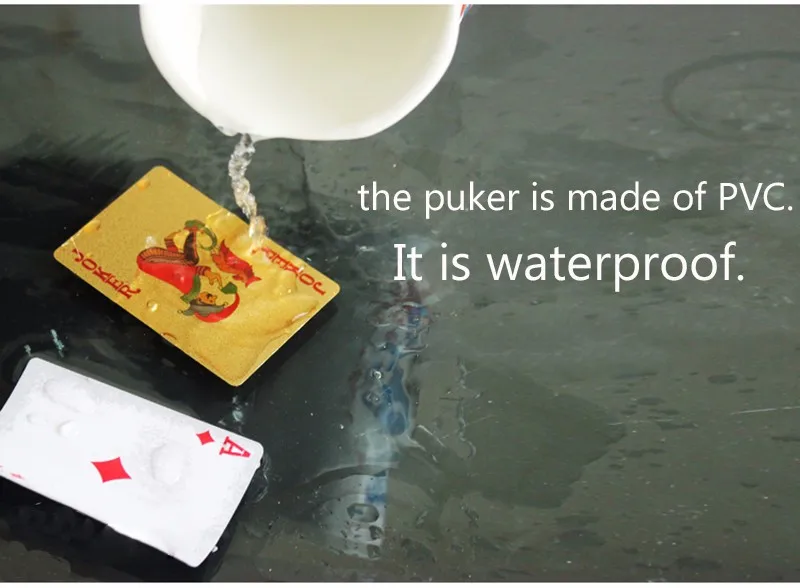 Золотой Карточные игры палуба Золотая фольга покер набор Магия карты 24 К золото Пластик фольги Покер прочный Водонепроницаемый карт magic