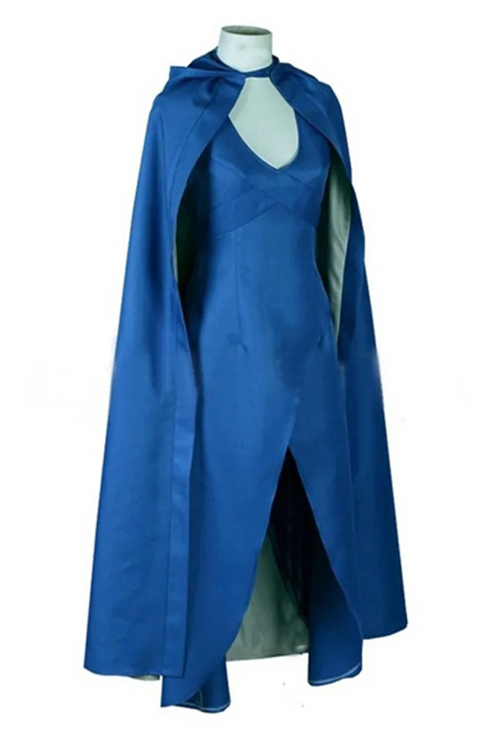 

Film Game of Thrones Daenerys Targaryen Cosplay Costume Blue Dress Cloak A Song of Ice and Fire Movie Cosplay Clothing