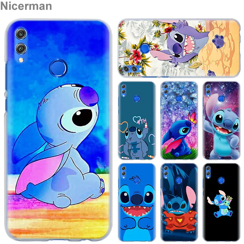 

Cute Lilo Stitch Phone Case for Huawei Honor 8X 8A Pro 8C 8S 9 10 Lite 20i Honor Play Y7 Y9 2019 Cover Case Coque
