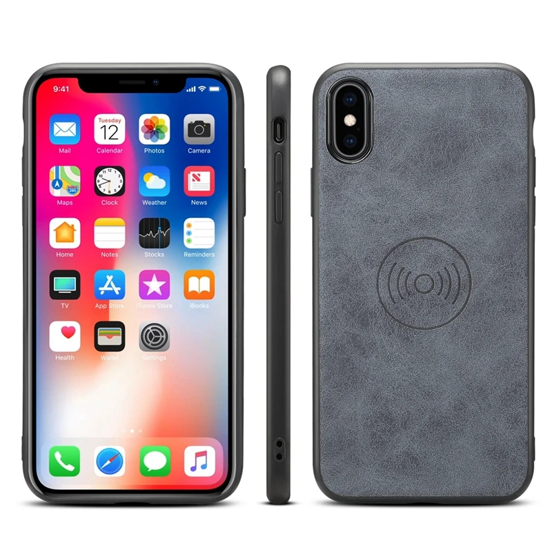 

Xs Max Case Magnetic Car Phone Holder Leather Back Case for iphone 6 6s 7 8 plus X XS XR Protect Mobile Phone Case for Apple X