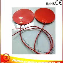 Диаметр 270*1.5 мм 3D-принтеры с подогревом кровать Силиконовый обогреватель 220 В 580 Вт клей 1 сторона 100 К термистор 1000 мм провод