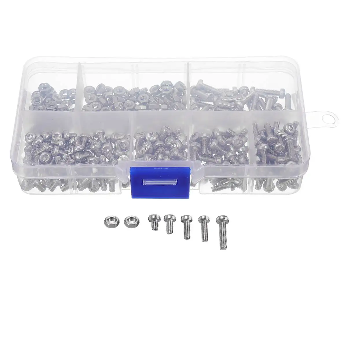 Suleve M3ST2 300 шт. M3 Torx машинный винт 304 нержавеющая сталь головкой 4-12 мм болт гайка ассортимент