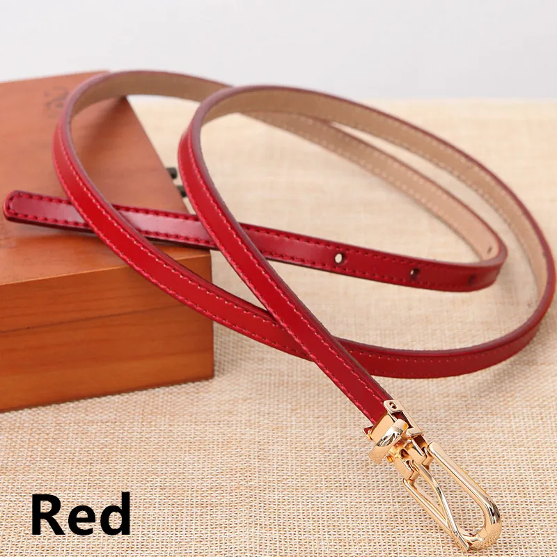 Red Женские модные брендовые ремни для девушек из натуральной кожи женские ремни с металлической пряжкой винтажные ремни для женщин - Цвет: Red
