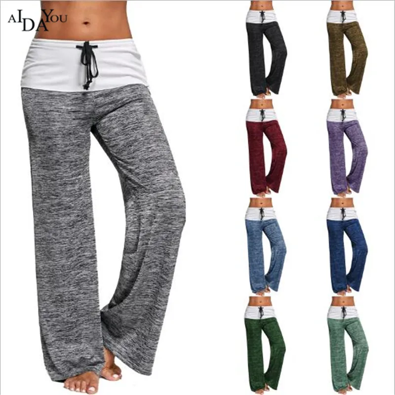 

Womens Sports Leggings spring summer female striped cotton Stretch Soft fitness fashion elasticity Pants ouc2349