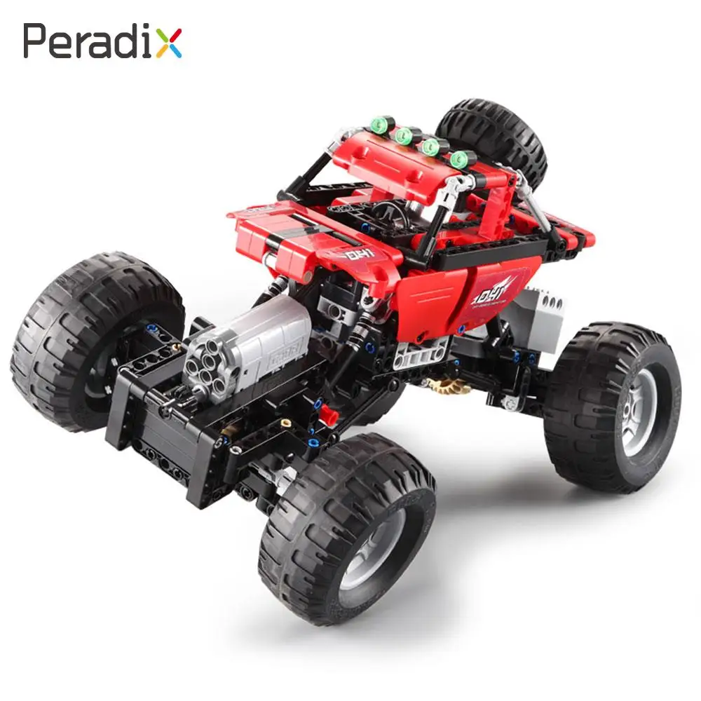 

Blocks RC Car Assembled Vehicles Building Blocks Vehicles Gift Boy Premium DIY Building Blocks Red