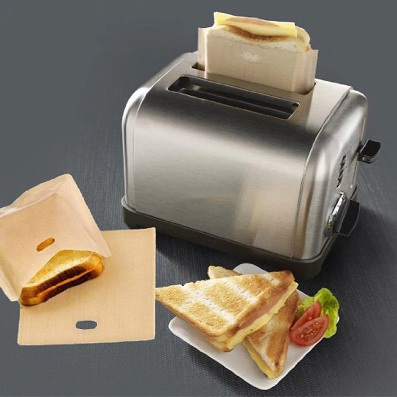 

Sale 1PC Toaster Bags Toast Sandwiches Teflon toast bag for Grilled Made Easy Cheese Home Supplies Bread Bags Non-stick Reusable