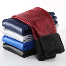 Hiver filles Leggings chaud Leggins Fille Faux cuir pantalons en cuir synthétique polyuréthane enfants enfants Getry pantalons Fille Hiver Leguin Infantil pantalon