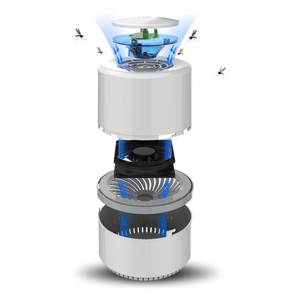 USB Photocatalyst Mosquito Killer Lamp Anti Mosquito LED Light Trap Lamp Insect Pest Control for Home Office Bedroom